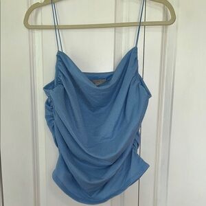 H&M Blue Draped Camisole Top